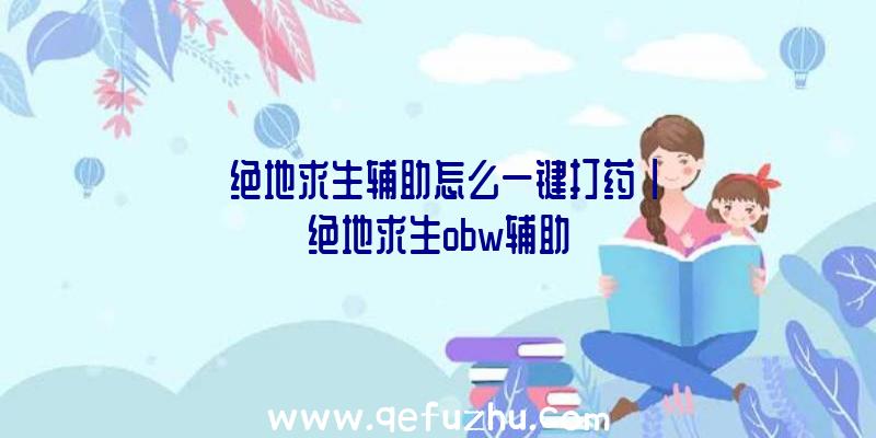 「绝地求生辅助怎么一键打药」|绝地求生obw辅助